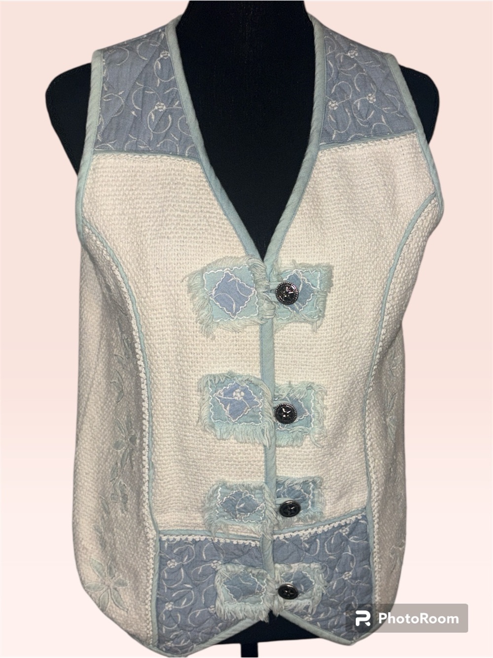 Flashback.Style Bohemian Cottagecore Art to Wear Vest MED Vest